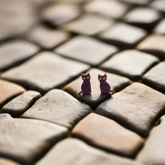 Black Cat Earrings