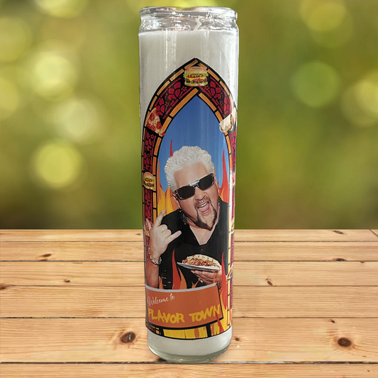 Guy Fieri Saints Candle