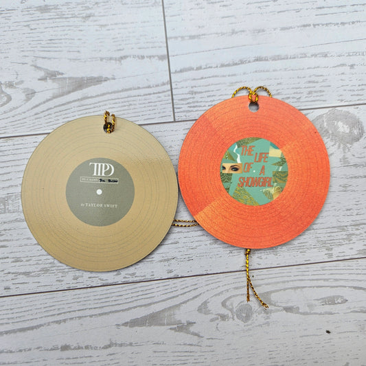 Taylor Swift Inspired "The Life of a Showgirl" Vinyl Record Illustrated Decoration/Ornament