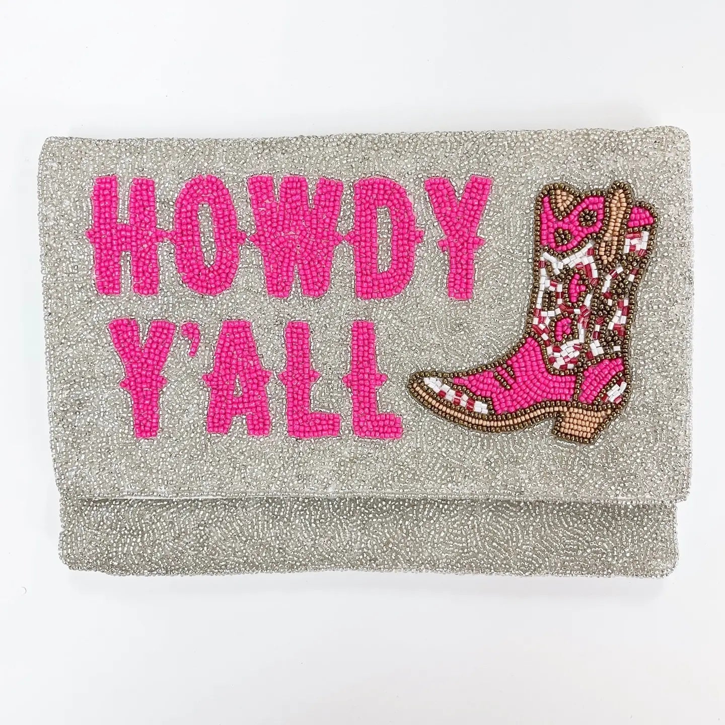 Howdy Y'all Beaded Clutch