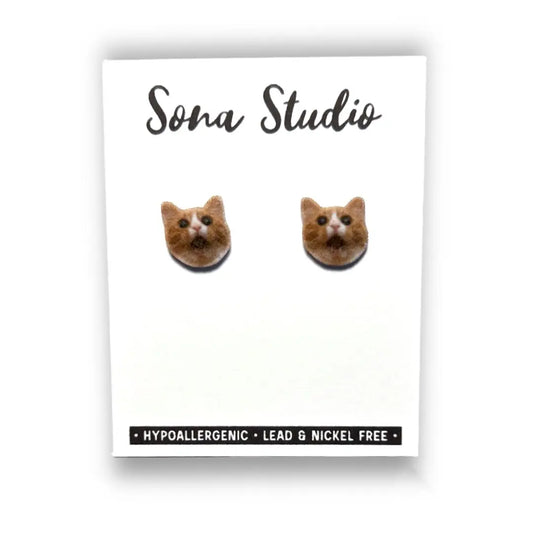 Surprised Kitty Earrings