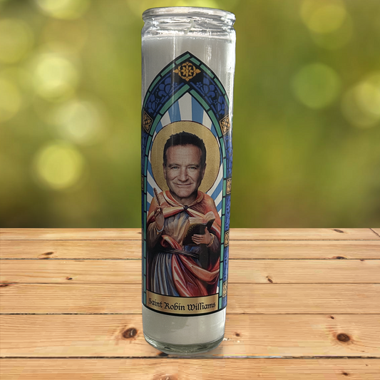 Robin Williams Parody Illustration Saint Candle