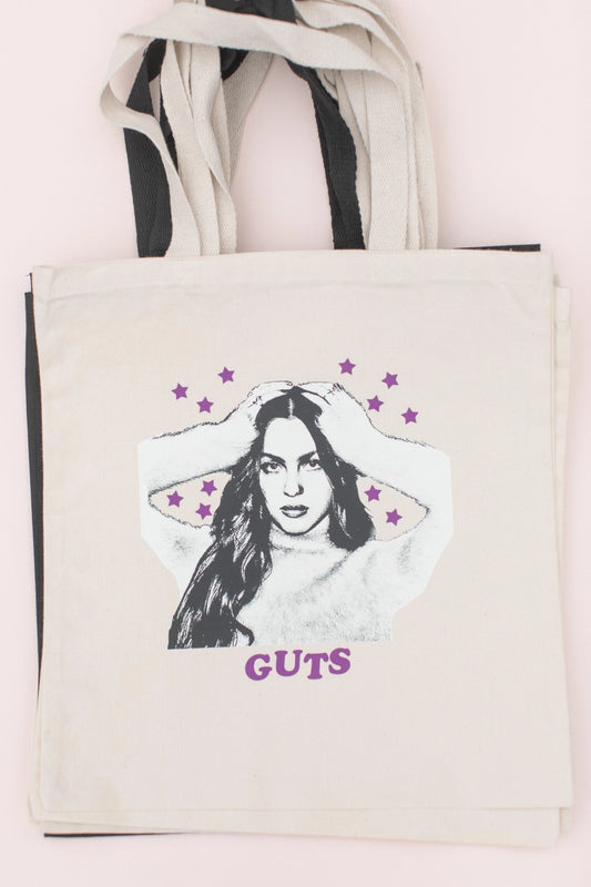 Olivia "Guts Purple" Canvas Tote