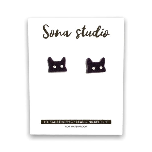 Black Cat Creepin Earrings