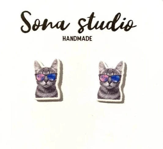 Cool Cat Earrings