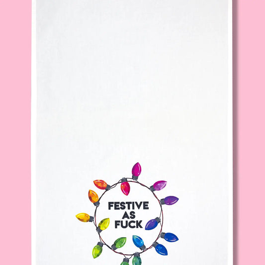 Festive As F*ck Dishtowel