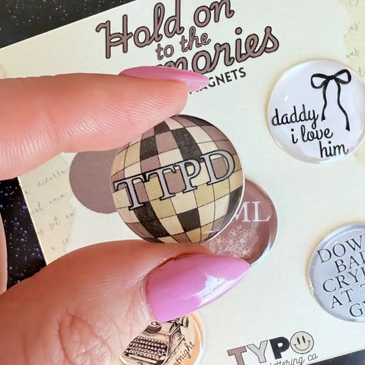 Taylor Hold on to the Memories TTPD Magnet Set of 5