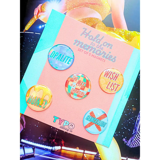 Taylor Hold on to the Memories Showgirl Magnet Set of 5