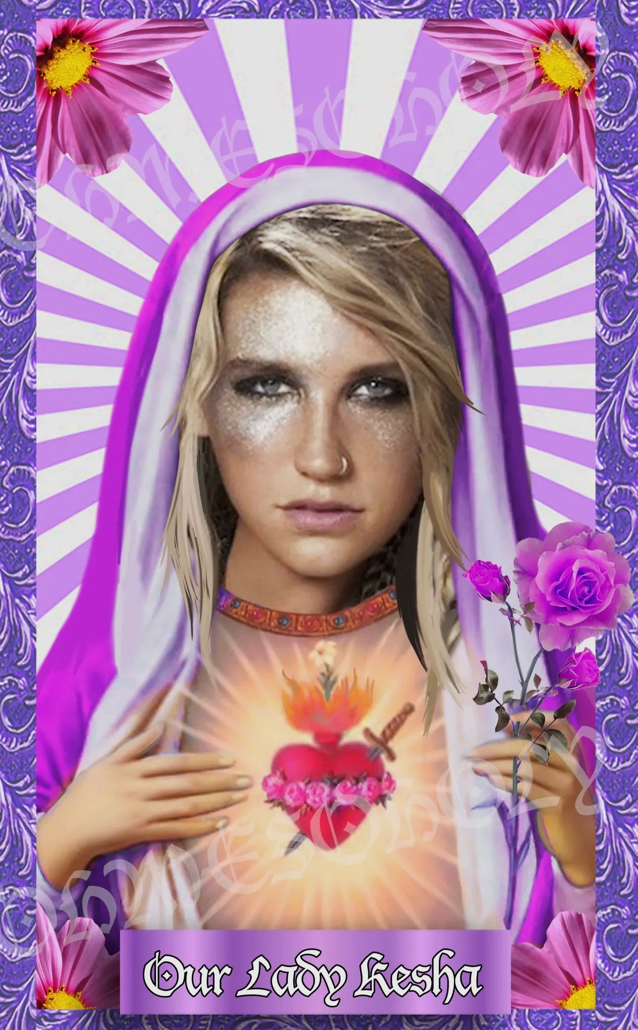 Ke$ha Parody Illustration Saint Candle