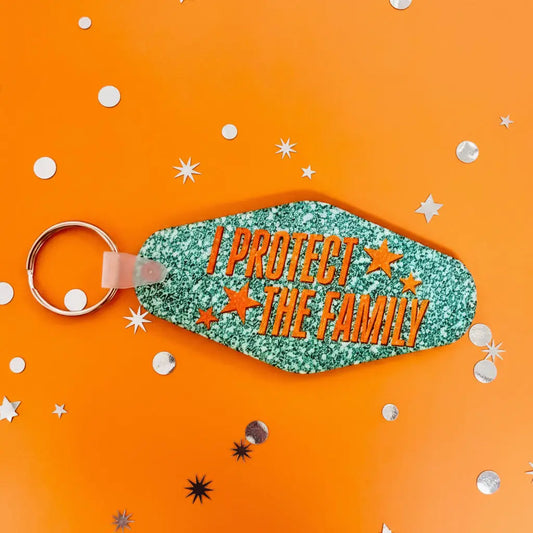I Protect the Family Motel Style Keychain