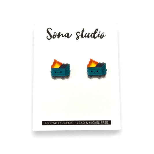 Dumpster Fire Earrings