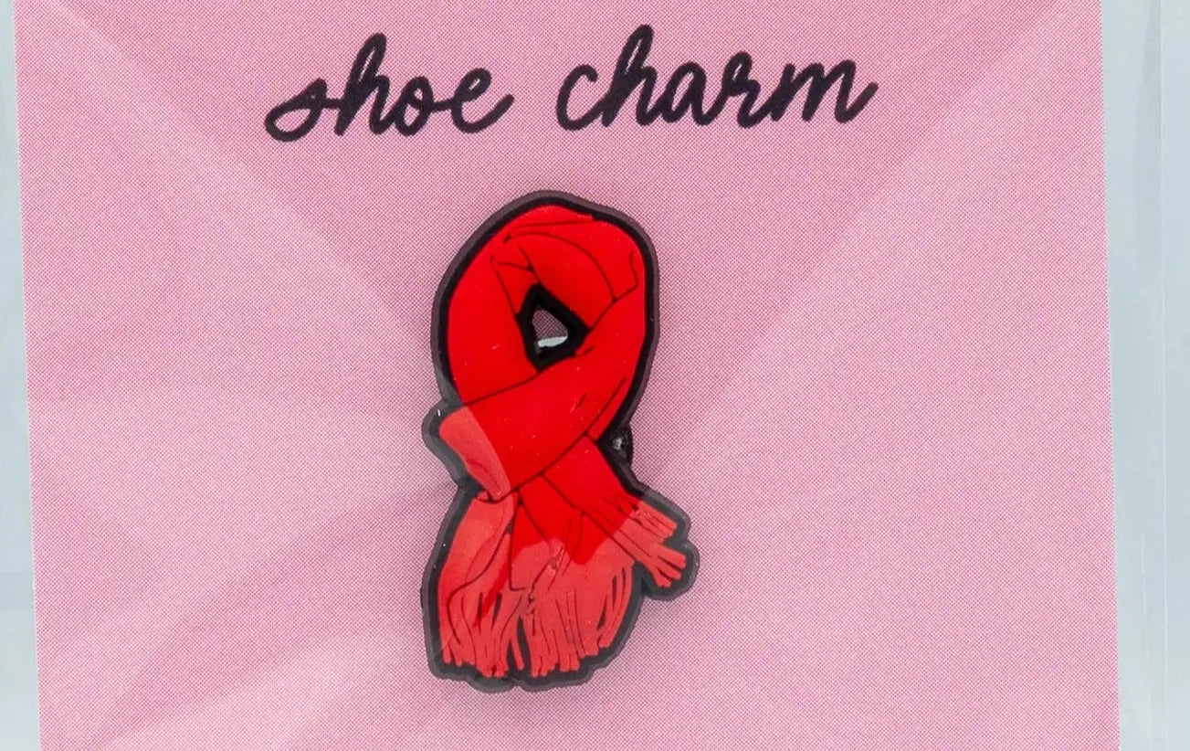 Taylor "Red Scarf" Shoe Charm