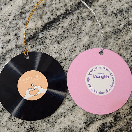 Taylor Swift Inspired "Fearless" Vinyl Record Illustrated Decoration/Ornament