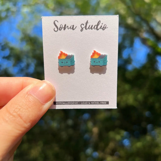 Dumpster Fire Earrings