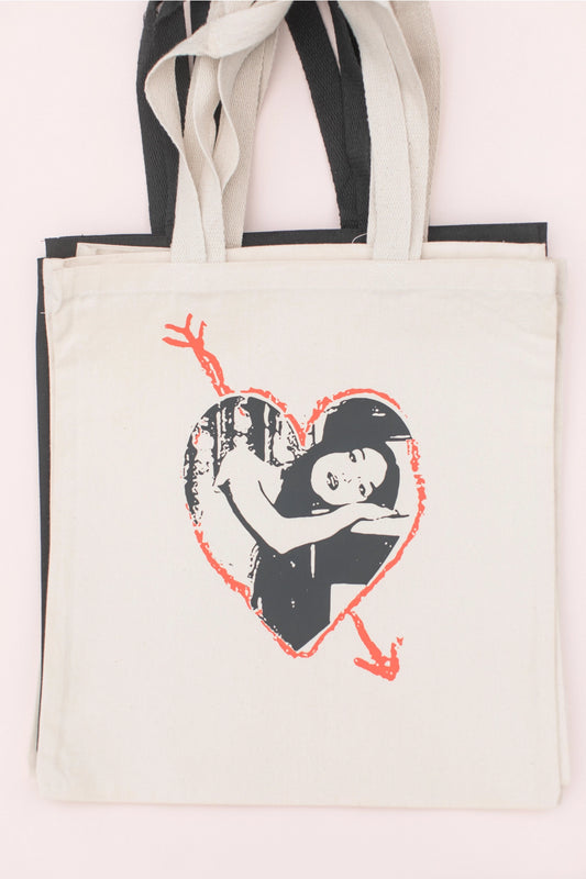 Olivia "Heart" Canvas Tote
