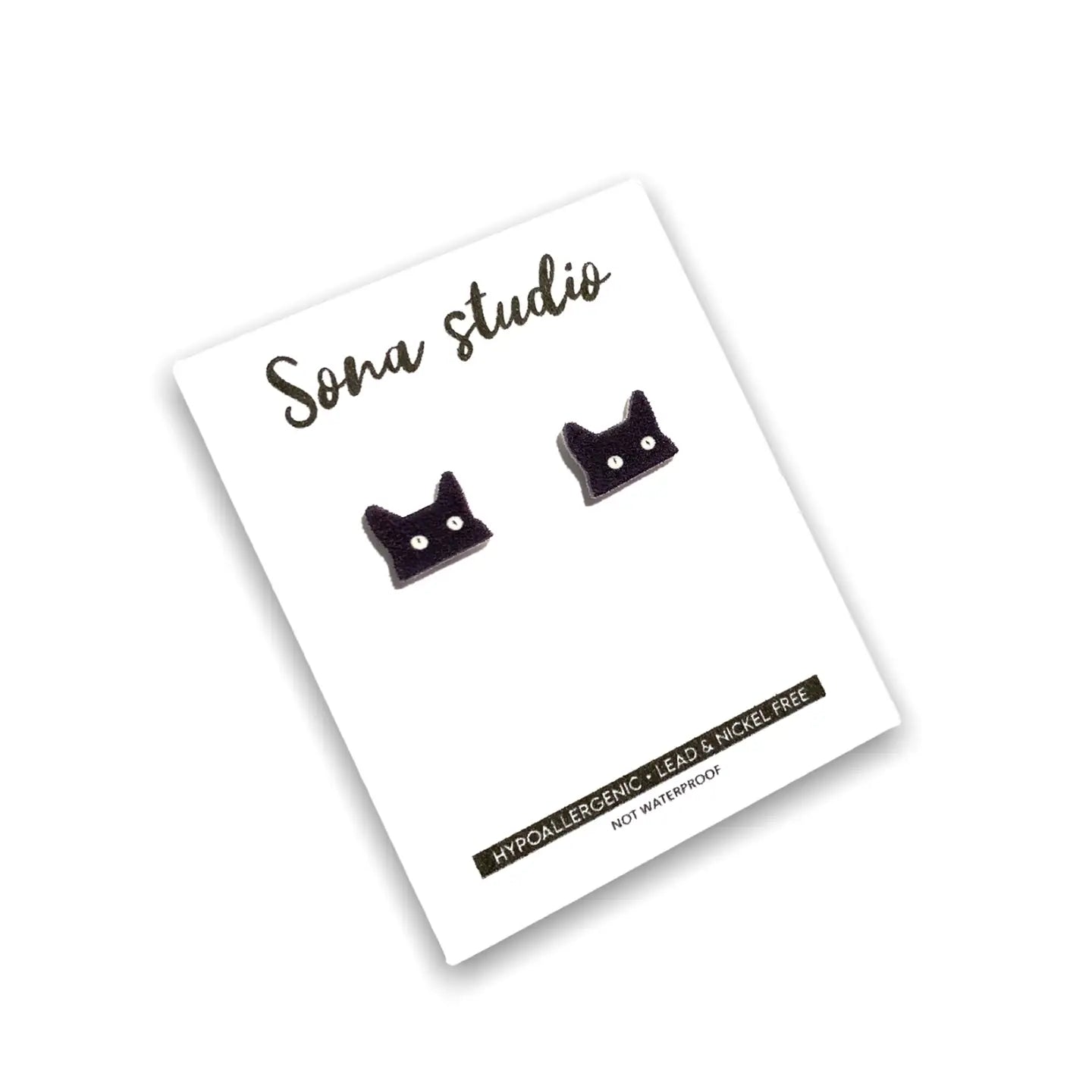 Black Cat Creepin Earrings