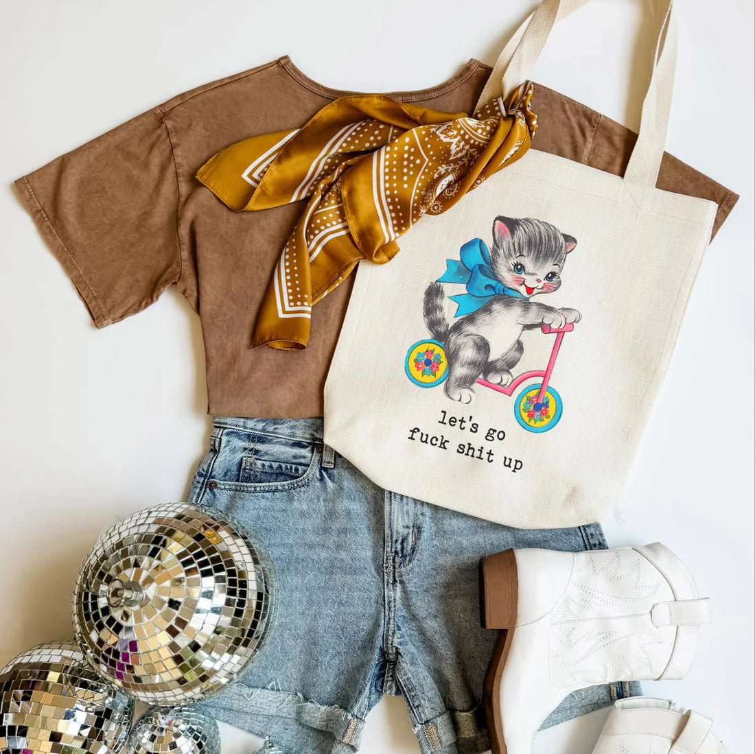 Lets Go F*ck Shit Up Tote Bag