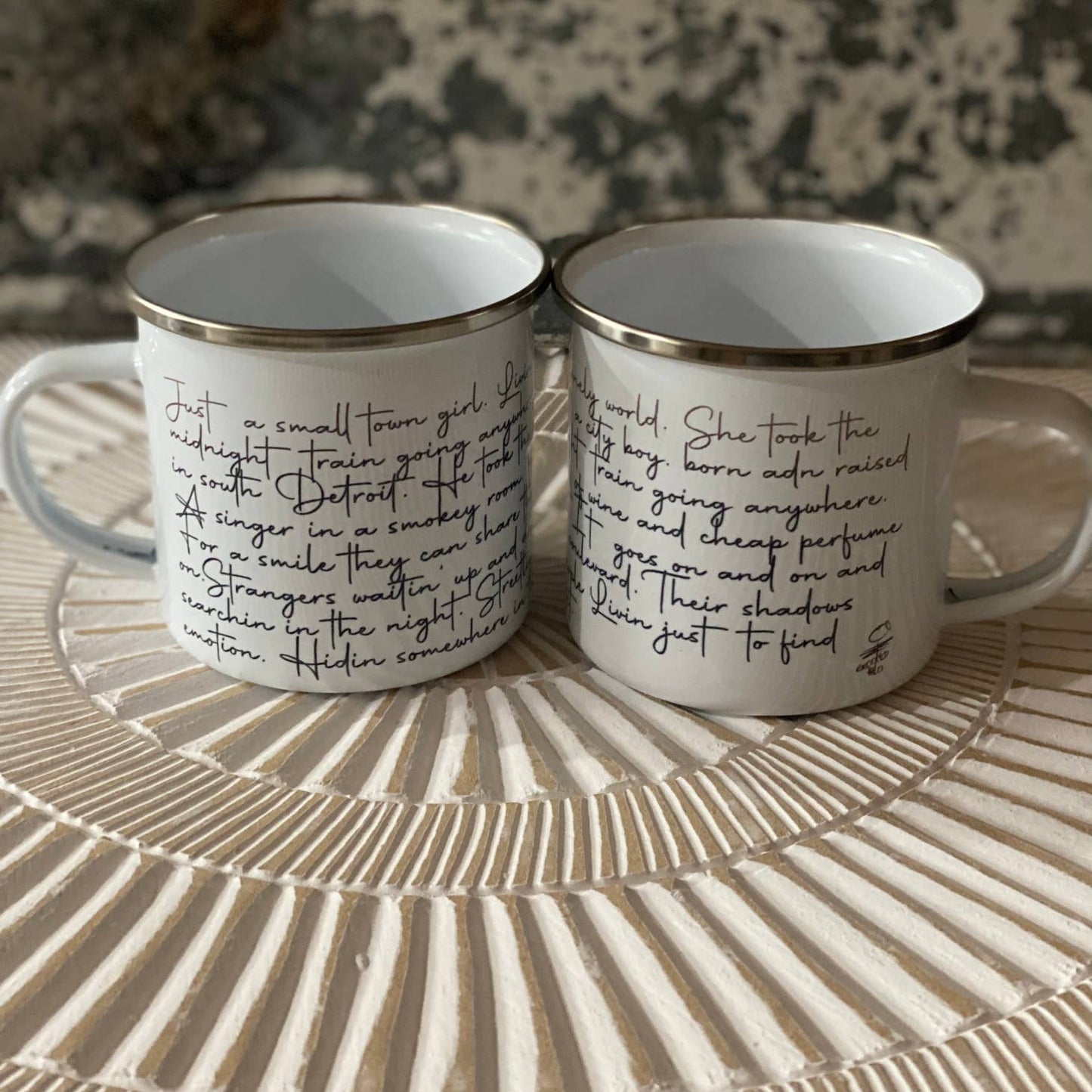 “Small town Girl” Lyrics Metal Mug