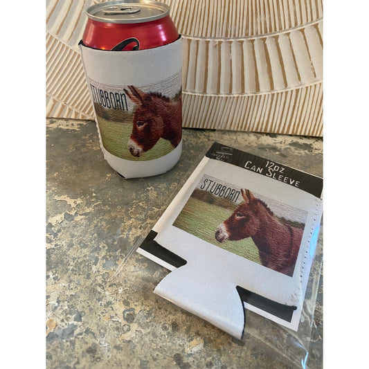 "Stubborn" Donkey Neoprene Can Sleeve