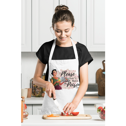Don't Make Me Poison You Housewife Vintage Apron
