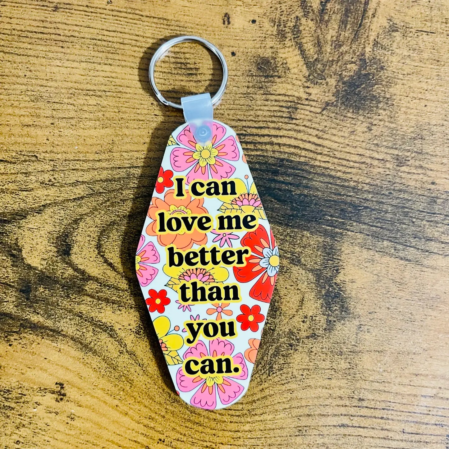 Miley "I Can Buy Myself Flowers" Motel Style Keychain