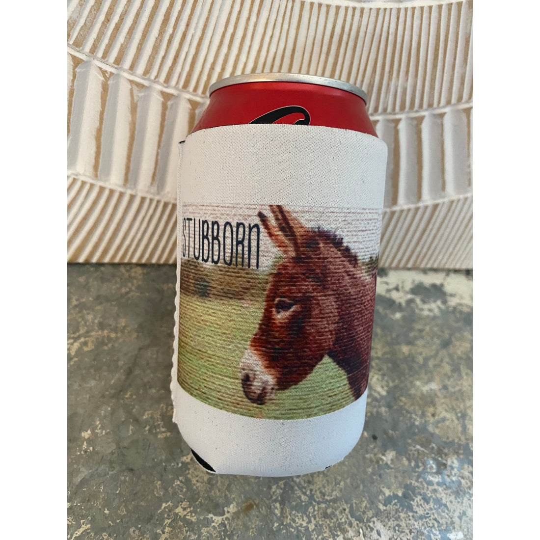 "Stubborn" Donkey Neoprene Can Sleeve