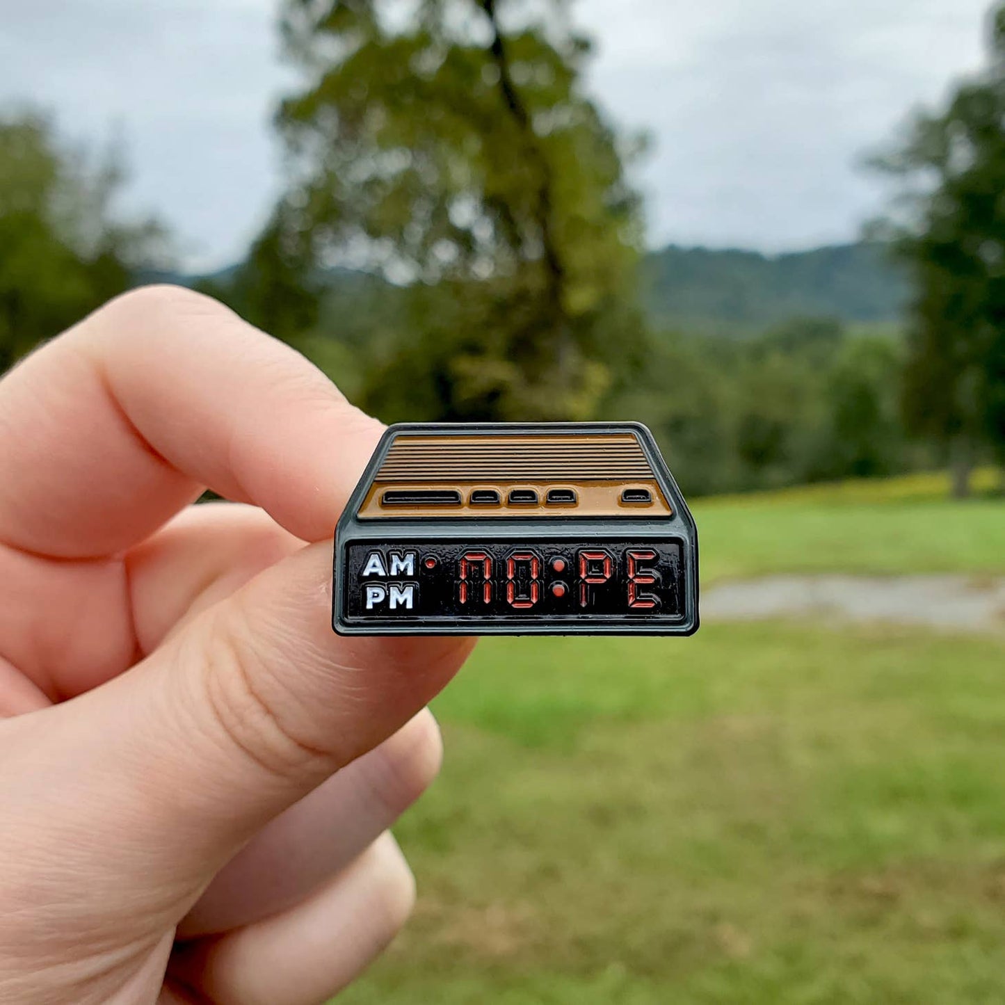 Nope Alarm Clock Enamel Pin