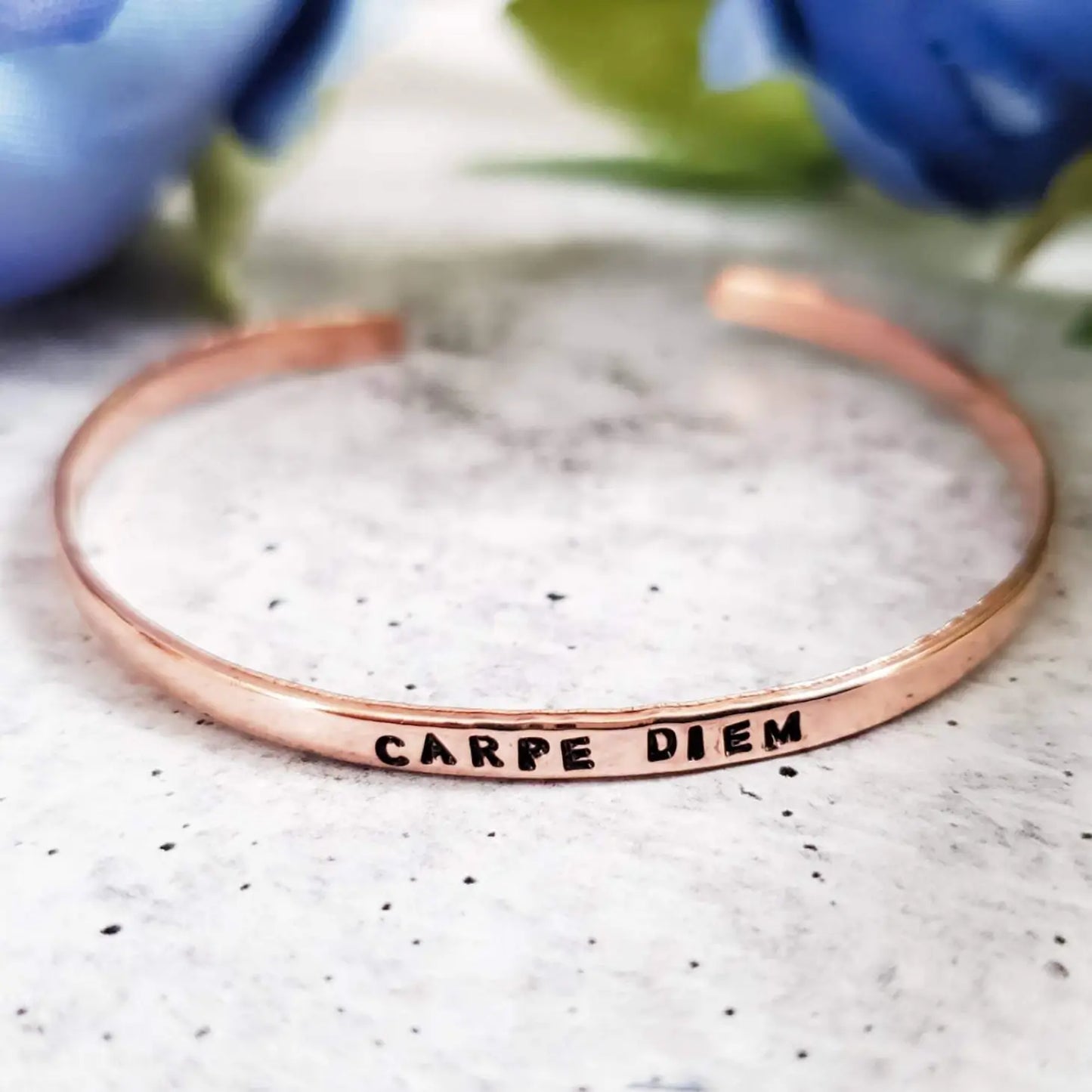 CARPE DIEM Skinny Adjustable Cuff Bracelet