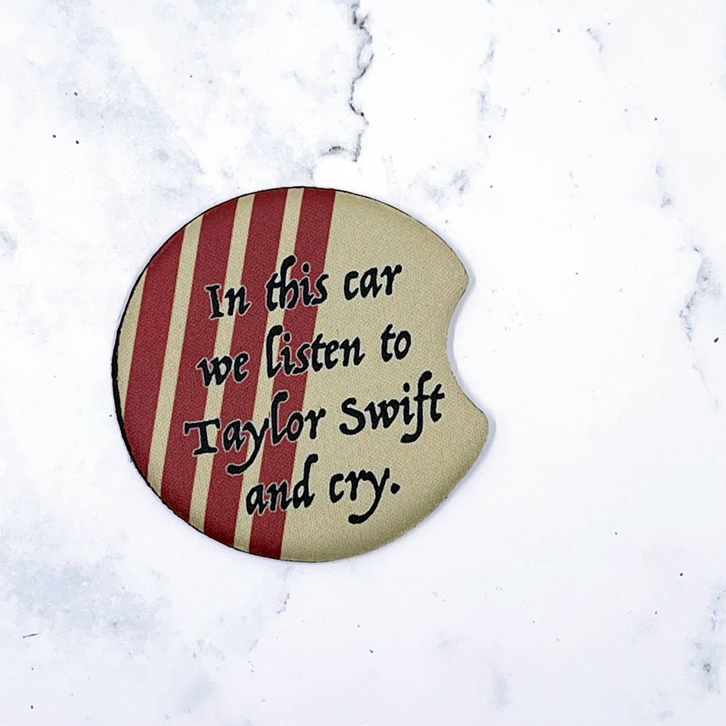 Taylor Swift Car Coasters Red Electric Guitar