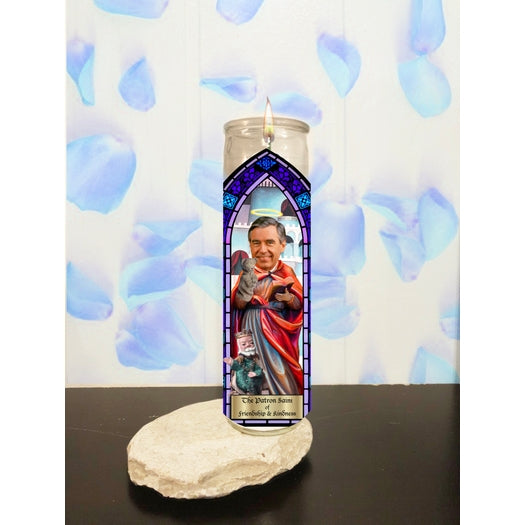 Mister Rogers Parody Illustration Saint Candle