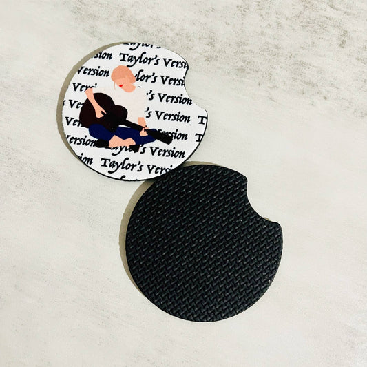 Taylor Red Album Inspired Design Car Coasters