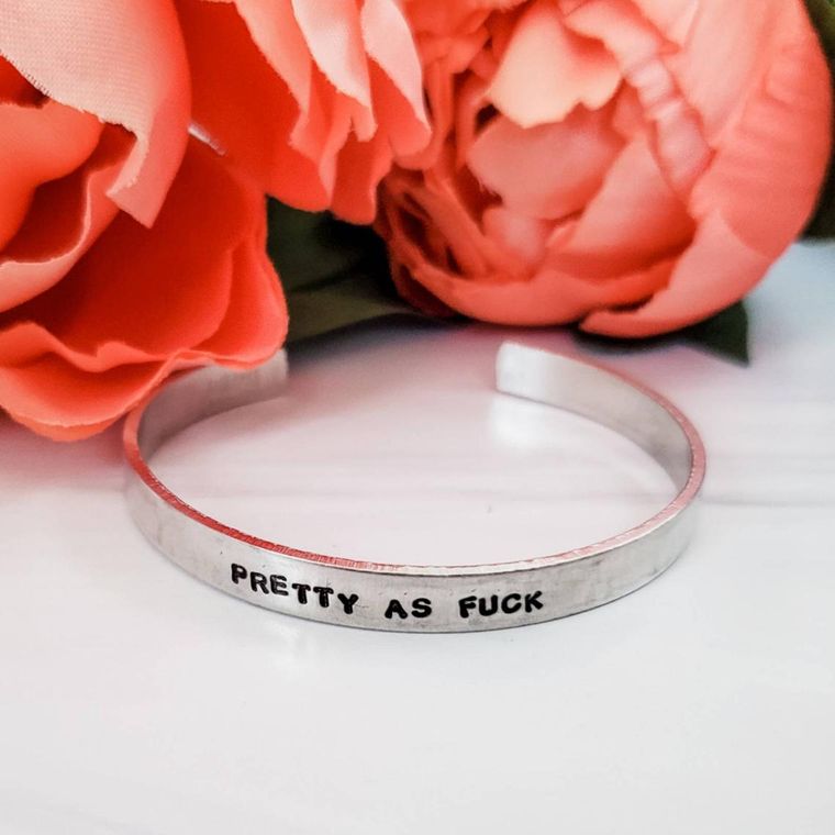 PRETTY AS F*CK Adjustable Cuff Bracelet