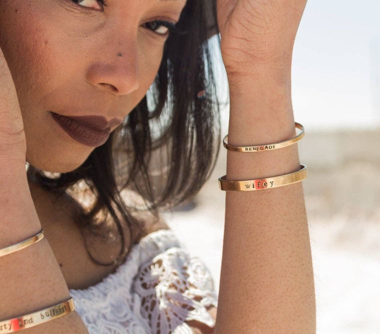 CARPE DIEM Skinny Adjustable Cuff Bracelet