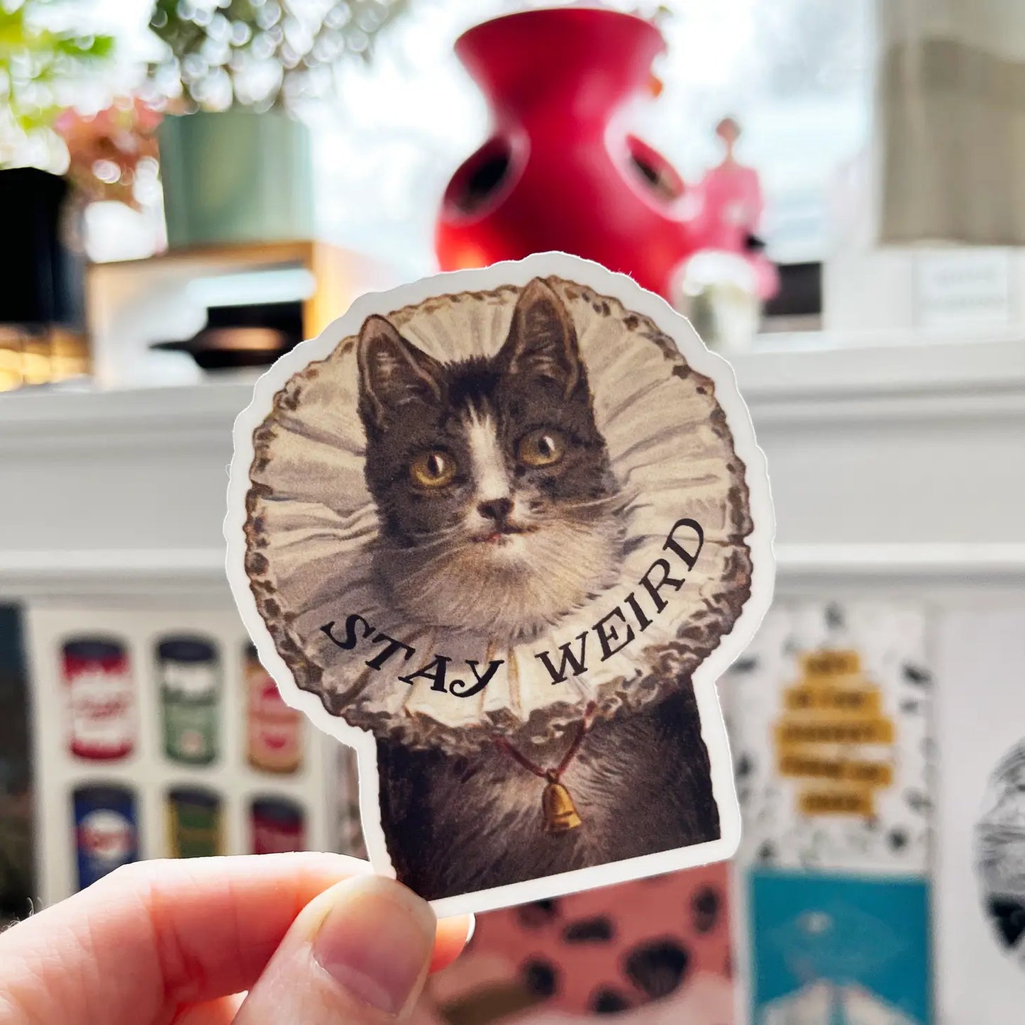 Stay Weird Vinyl Kitty Sticker