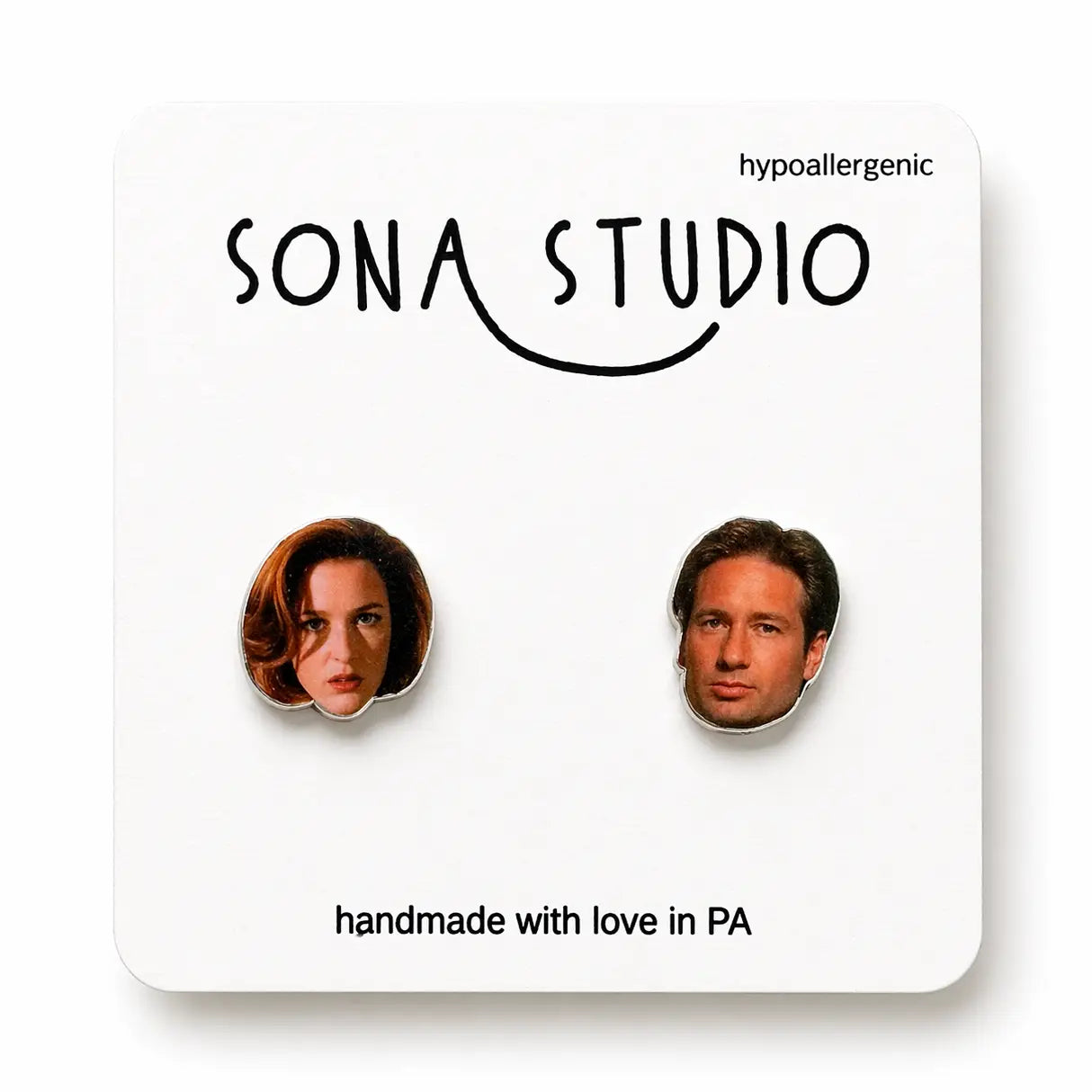 Mulder and Scully X Files Earrings