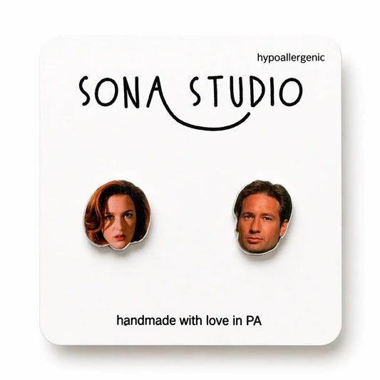 Mulder and Scully X Files Earrings