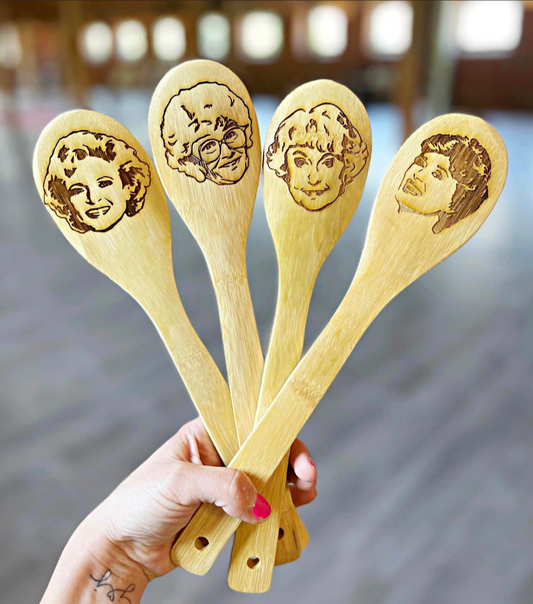 Rose Golden Girls Custom Wooden Spoon