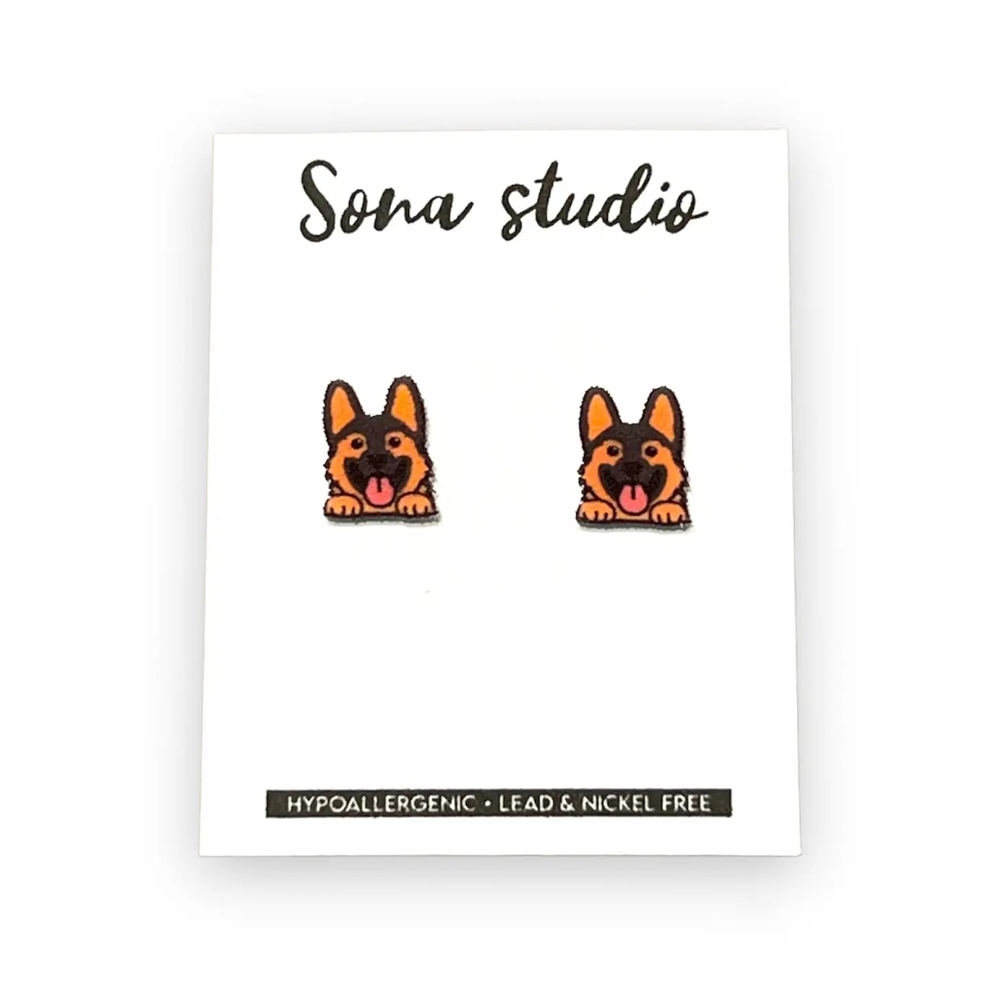 German Shepherd Earrings