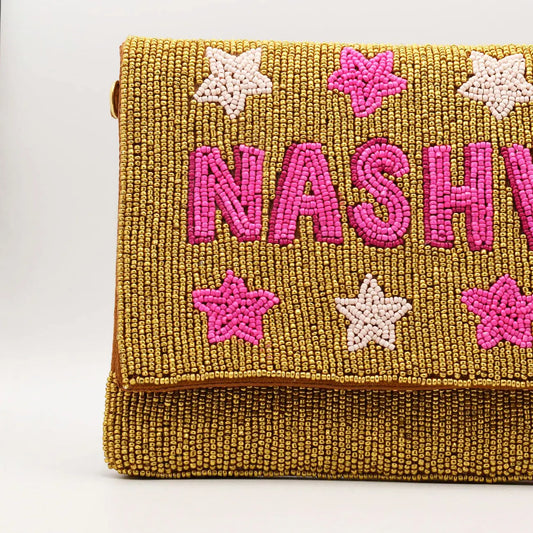 Hand-beaded Nashville Clutch