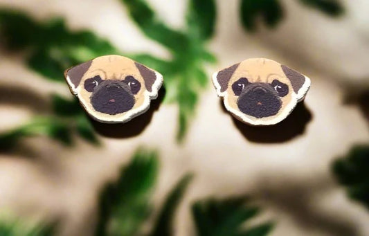 Pug Earrings