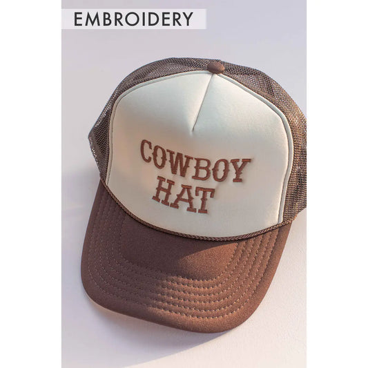 Embroidery Cowboy Hat Western Trucker Hat Cap