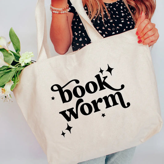 Book Worm XL Tote Bag