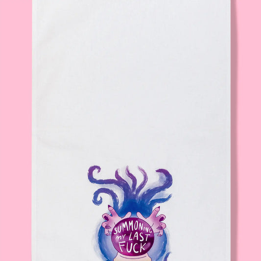 Summoning My Last Fuck Dishtowel Kitchen Towel |