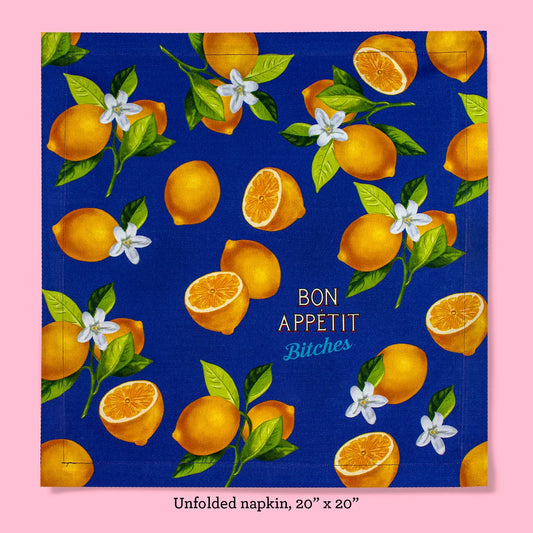 Bon Appetit Bitches Cloth Napkins-Set of 4