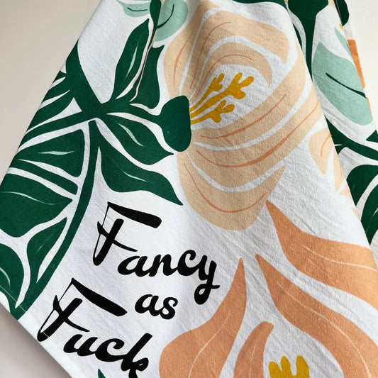 Fancy As F*ck Flower Kitchen Towel