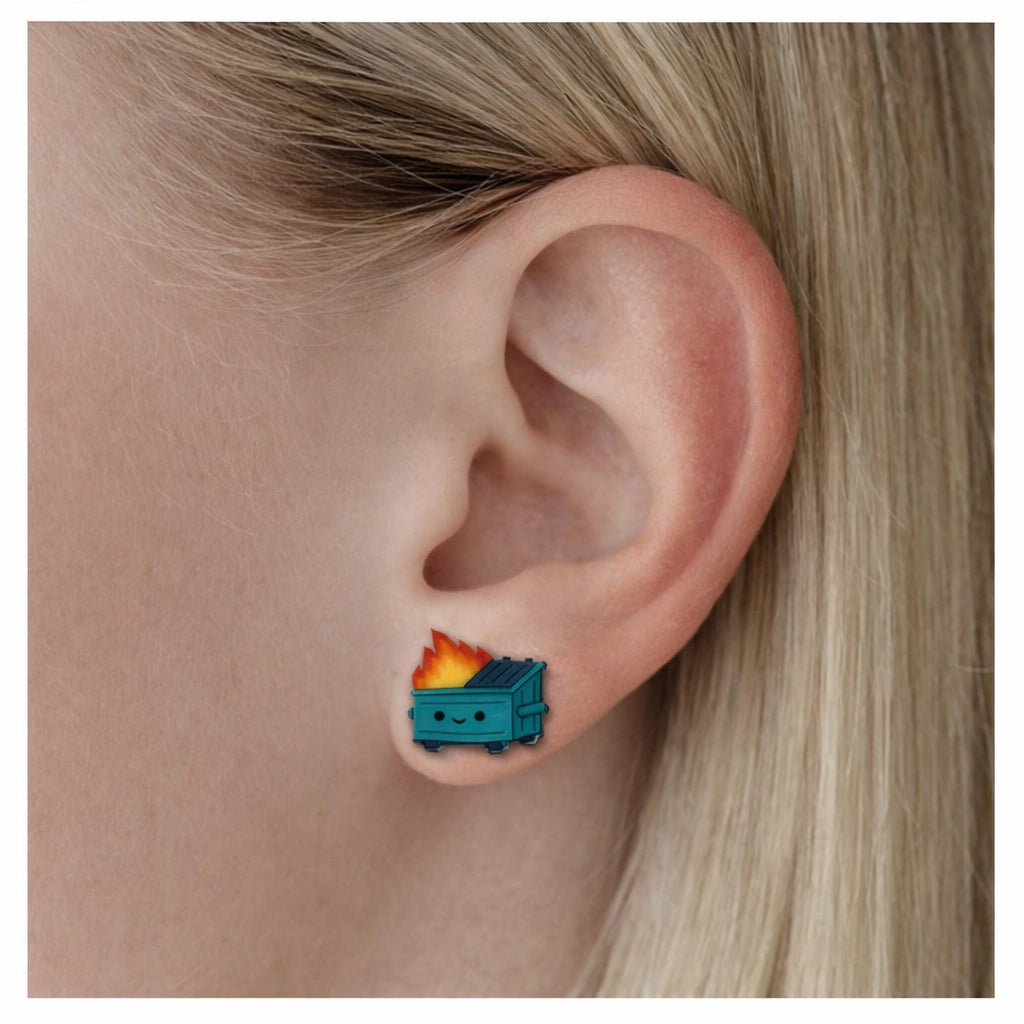 Dumpster Fire Earrings