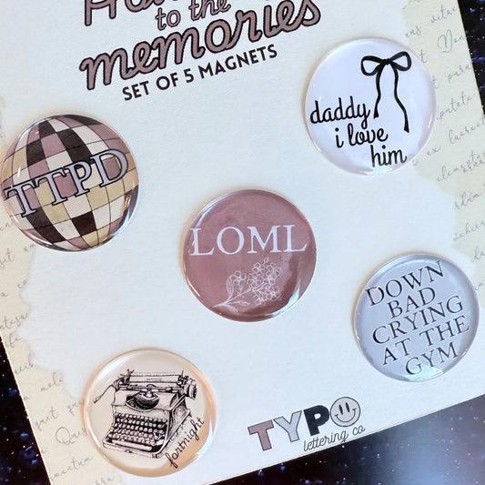 Taylor Hold on to the Memories TTPD Magnet Set of 5