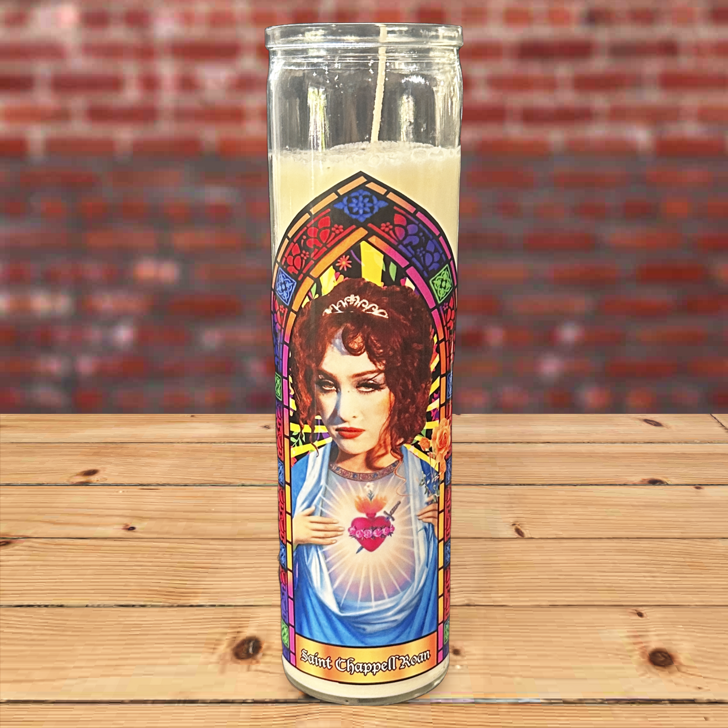 Chappell Roan Saint Parody Candle