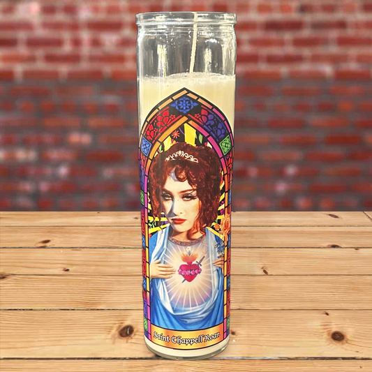 Chappell Roan Saint Parody Candle