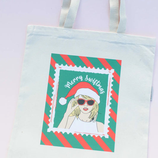 LARGE Swiftie Christmas Holiday Favor Tote Bag